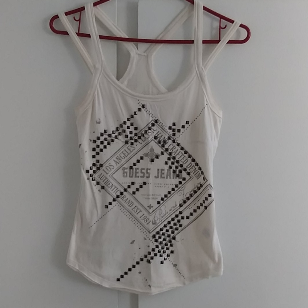 Guess off shoulder studded tank xs